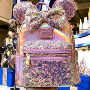 Disney Loungefly Earidescent Backpack 50th Anniversary Iridescent